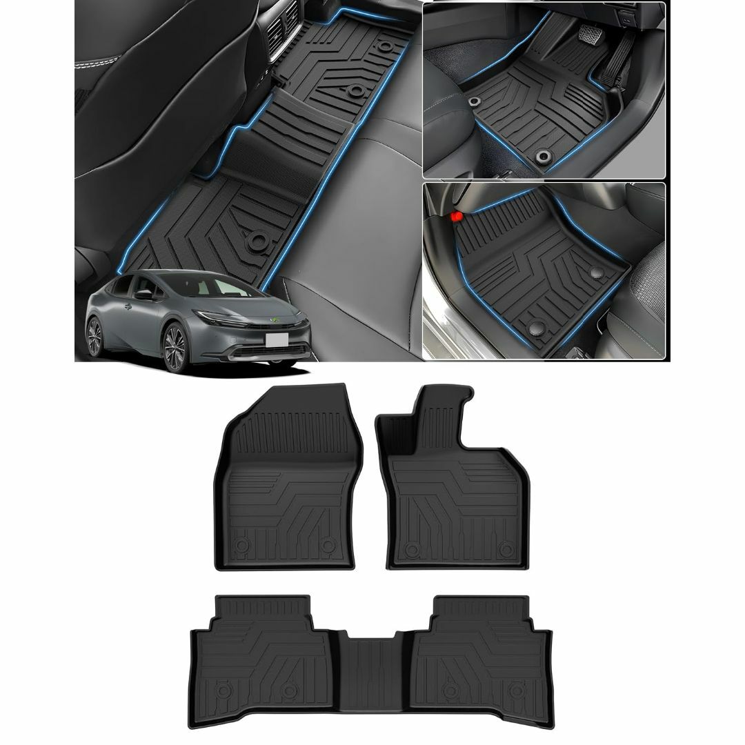 色: ブラック】Cartist トヨタ 新型 プリウス 60系 専用 フロアマの