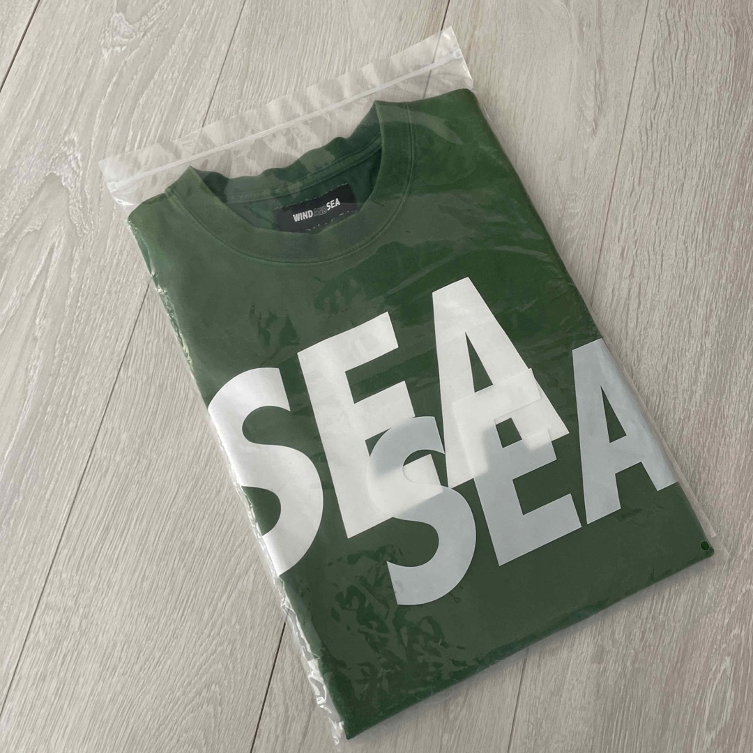 値下げ不可　wind and sea custom hoodie green