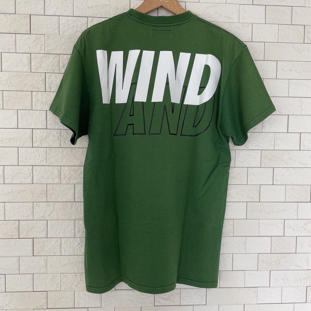 美品 WIND AND SEA L/S T-shirt Green-Silver