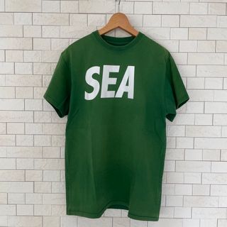 値下げ不可　wind and sea custom hoodie green