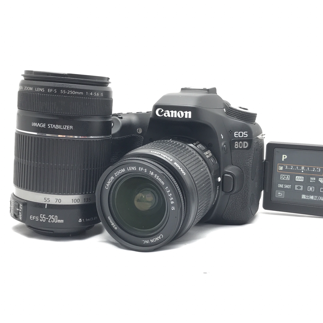 カメラショット数5,300の極美品！ Canon EOS 80D ダブルレンズキット♪