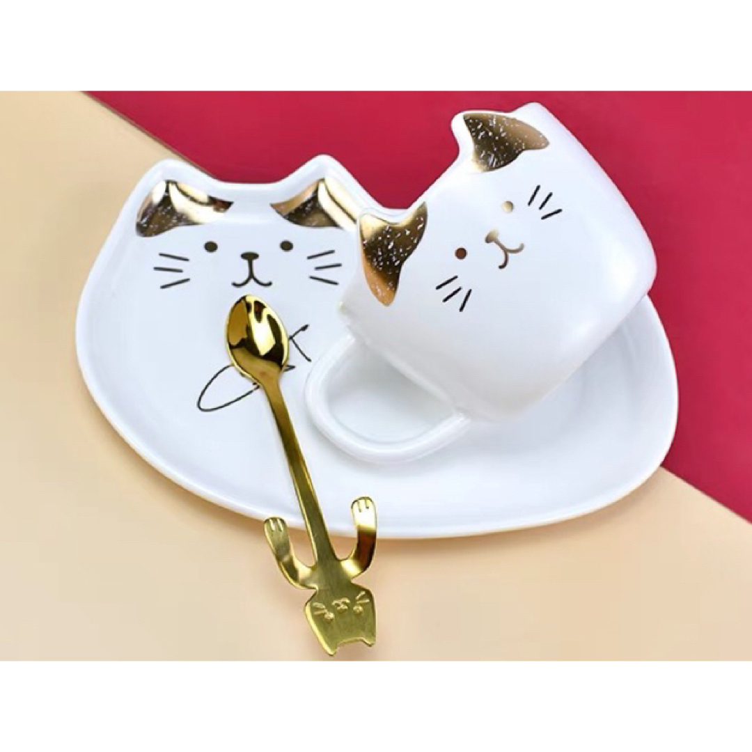 ティー・コーヒーカップセット  猫雑貨 猫グッズ　カップ＆ソーサー1客  ネコ