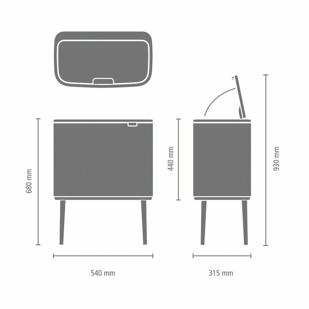 色: FPPマット】ブラバンシア Boタッチビン11L+23L 2分別 FPPの通販 by