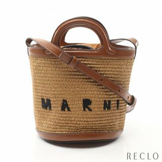 Marni - TROPICALIA BASKET BAG SMALL ハンドバッグ ラフィア レザー ...