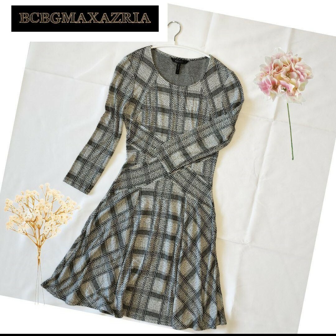 BCBGMAXAZRIA - BCBG MAXAZRIA ワンピース 白黒 size Sの通販 by ...