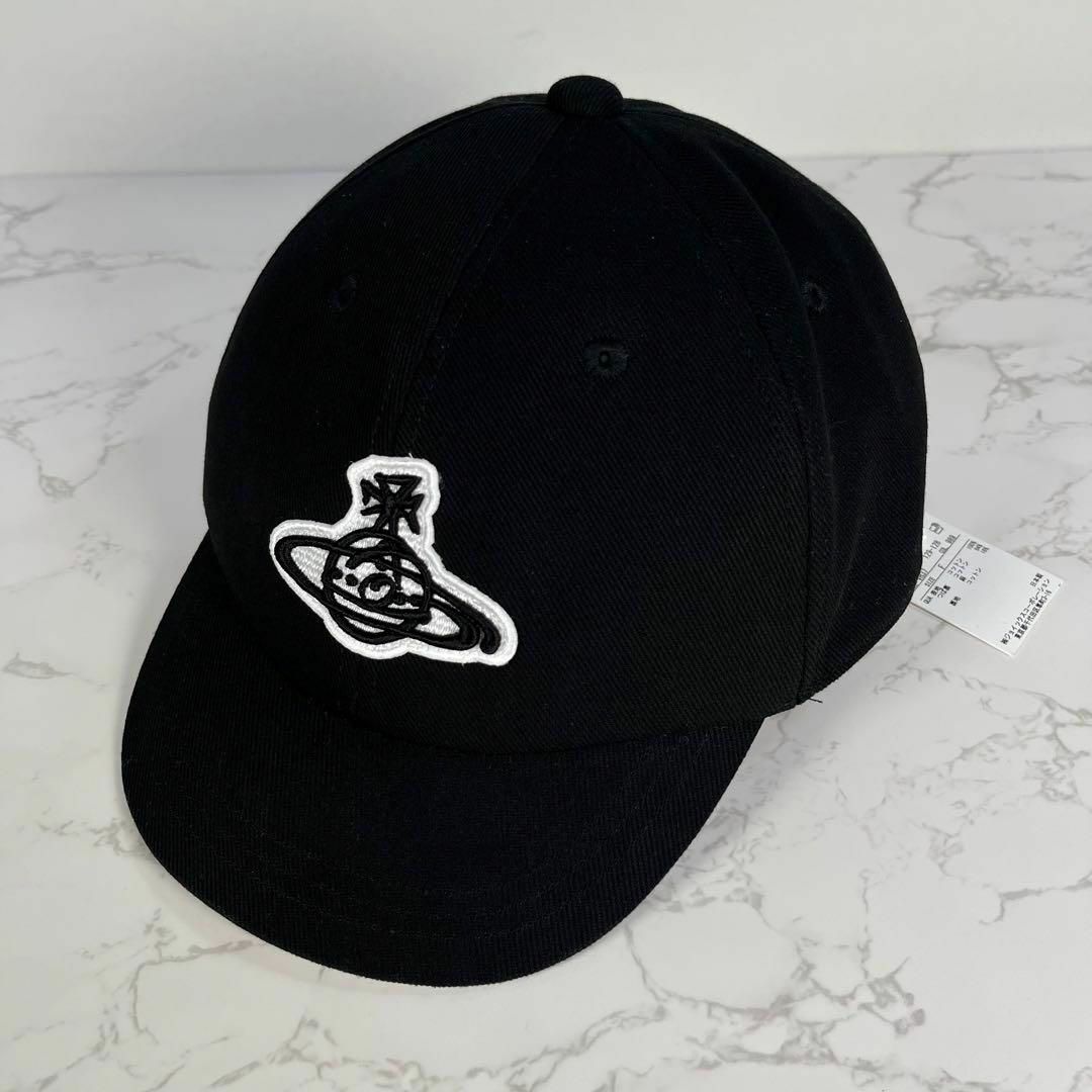 Vivienne Westwood(ヴィヴィアンウエストウッド)の【新品未使用】ヴィヴィアンウエストウッド　キャップ　帽子　オーブ　ブラック　黒 メンズの帽子(キャップ)の商品写真