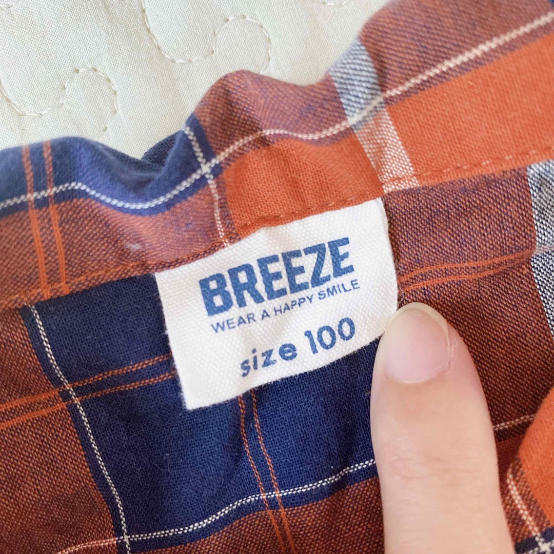 BREEZE(ブリーズ)の【美品】BREEZE チェックシャツ　100cm キッズ/ベビー/マタニティのキッズ服男の子用(90cm~)(ブラウス)の商品写真