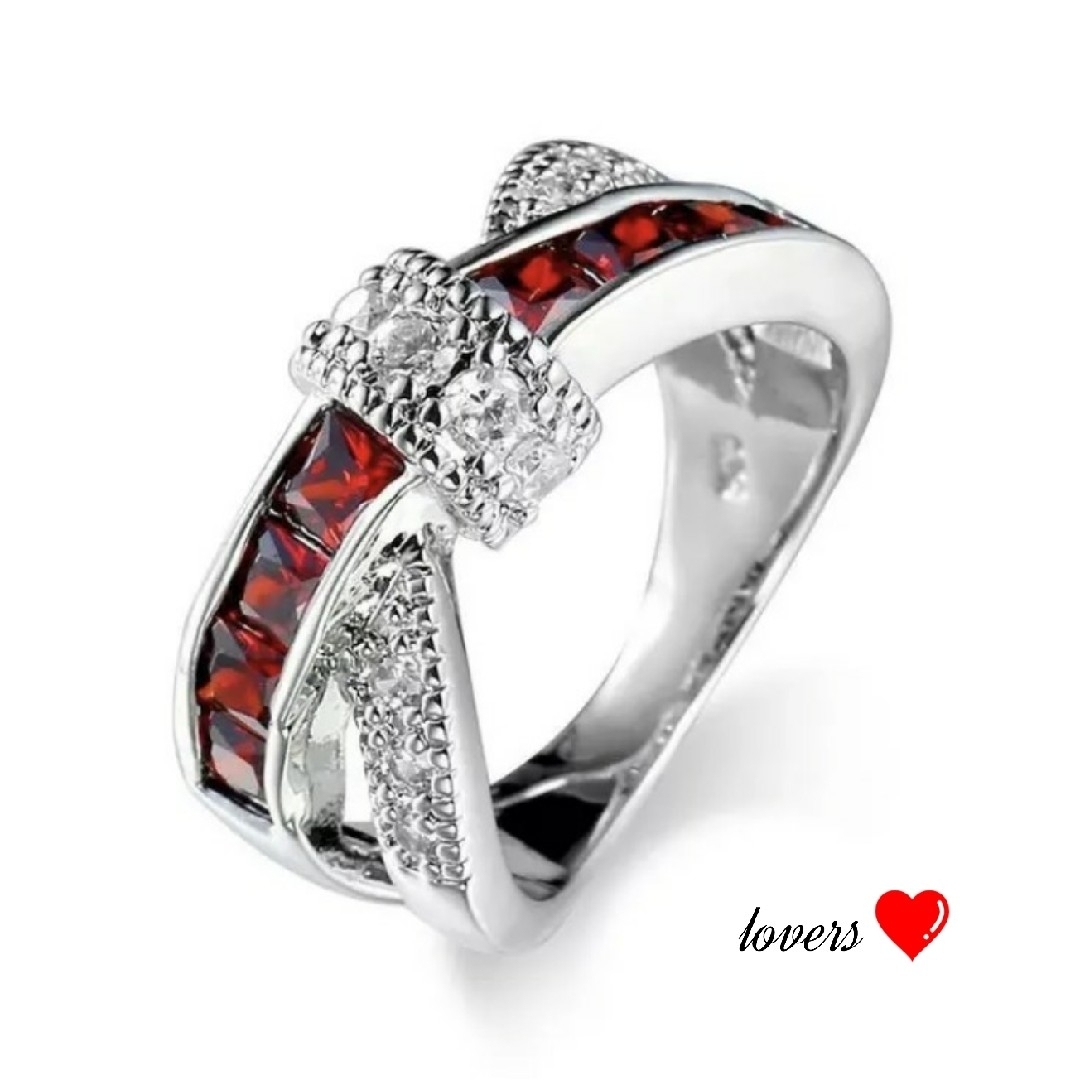 送料無料17号クロムシルバールビースーパーCZダイヤモンドデザイナーズリング指輪 レディースのアクセサリー(リング(指輪))の商品写真