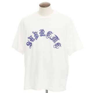 シュプリーム(Supreme)の【中古】シュプリーム Supreme 2023年秋冬 Old English S/S Top コットン 半袖 クルーネック Ｔシャツ ホワイト【サイズXL】【メンズ】(Tシャツ/カットソー(半袖/袖なし))