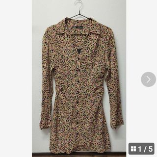 ザラ(ZARA)の【新品】ZARA　花柄チュニックワンピ(チュニック)