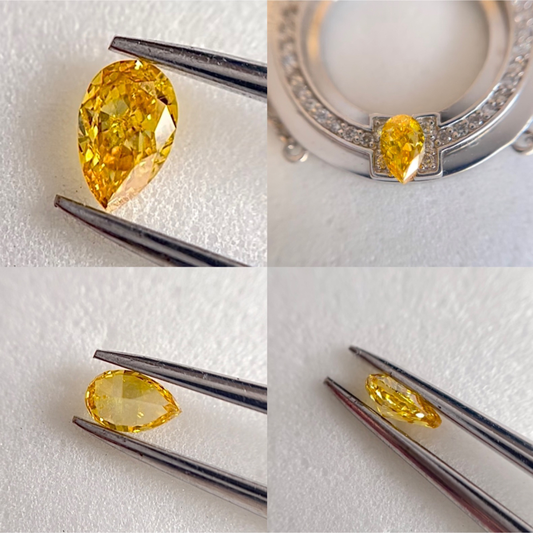 0.159ct SI-2 FANCY VIVID ORANGY YELLOWの通販 by 111's shop|ラクマ
