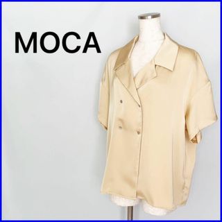 セレクトモカ(SELECT MOCA)のセレクトモカ オープンカラー 半袖シャツ ダブルボタン 開襟 レトロ F(シャツ/ブラウス(半袖/袖なし))