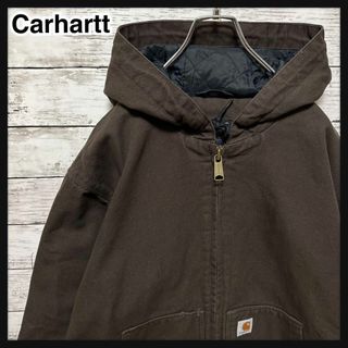 654【人気L】カーハート☆ロゴタグ 中綿キルティングアクティブジャケット 美品