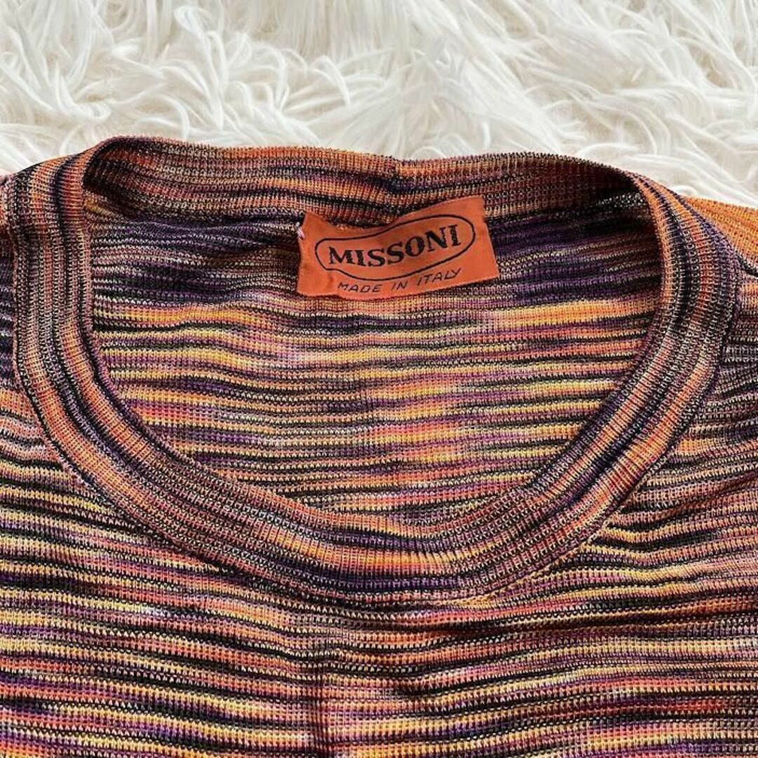 MISSONI - 美品 茶タグ ミッソーニ 長袖ワンピース マルチカラー