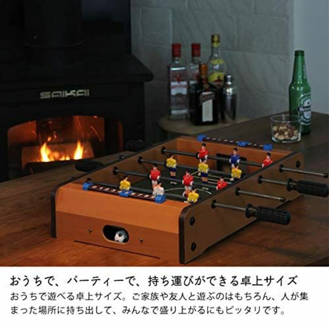 【色: 01:テーブルサッカー】ボードゲーム テーブルサッカーゲーム 木製 コン