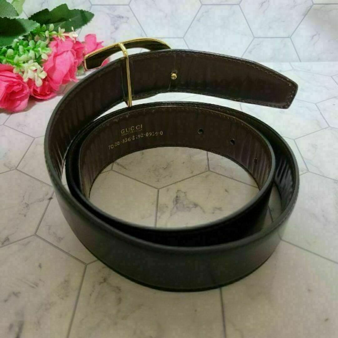 GUCCI ゴールド 大きめバックル かっこいい ベルト スーツ パンツに
