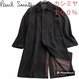 Paul Smith メンズ ステンカラーコート ブラック Lサイズ