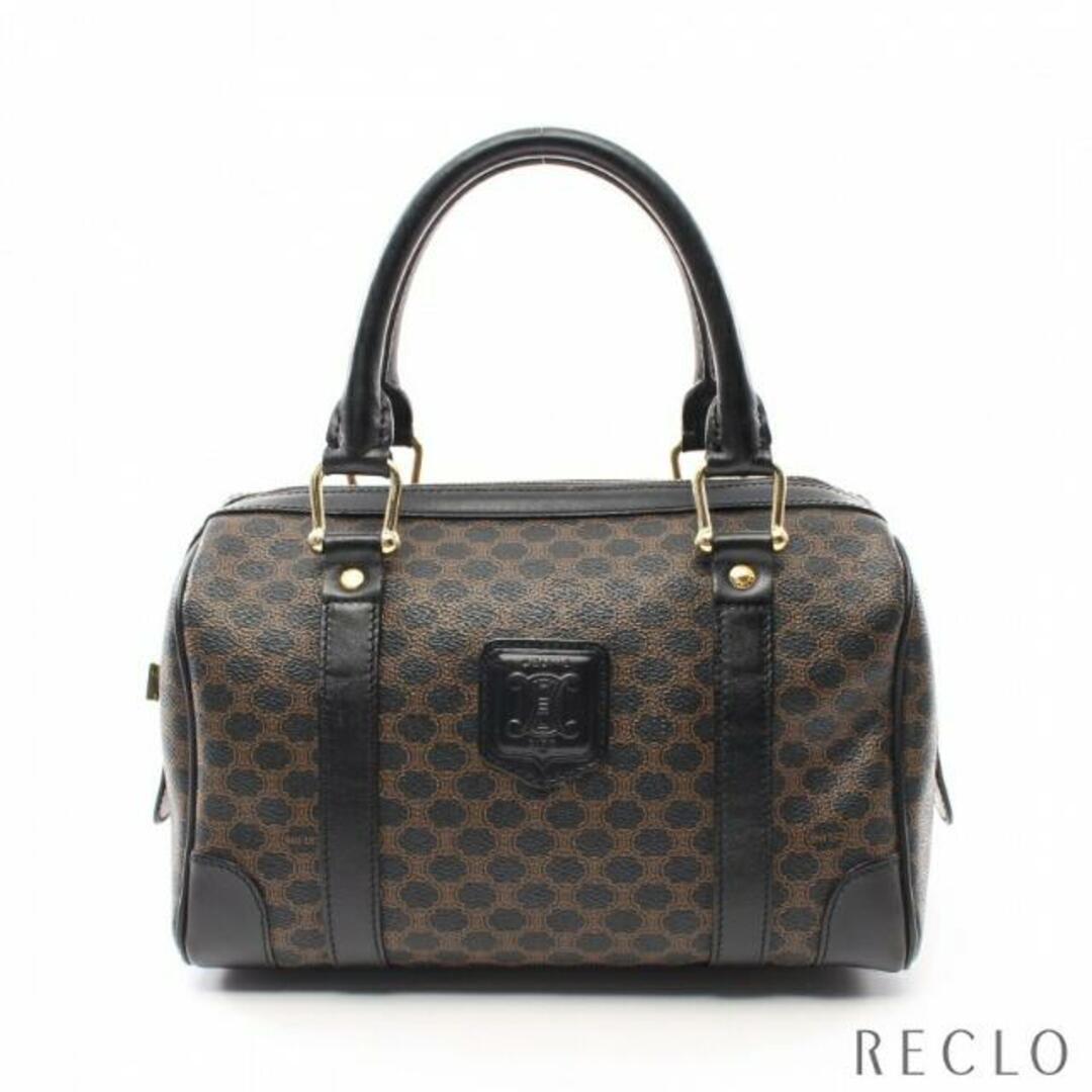 celine - マカダム ハンドバッグ ミニボストンバッグ PVC レザー