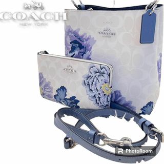 美品 コーチ COACH ショルダーバッグ フローラル 03-23091706