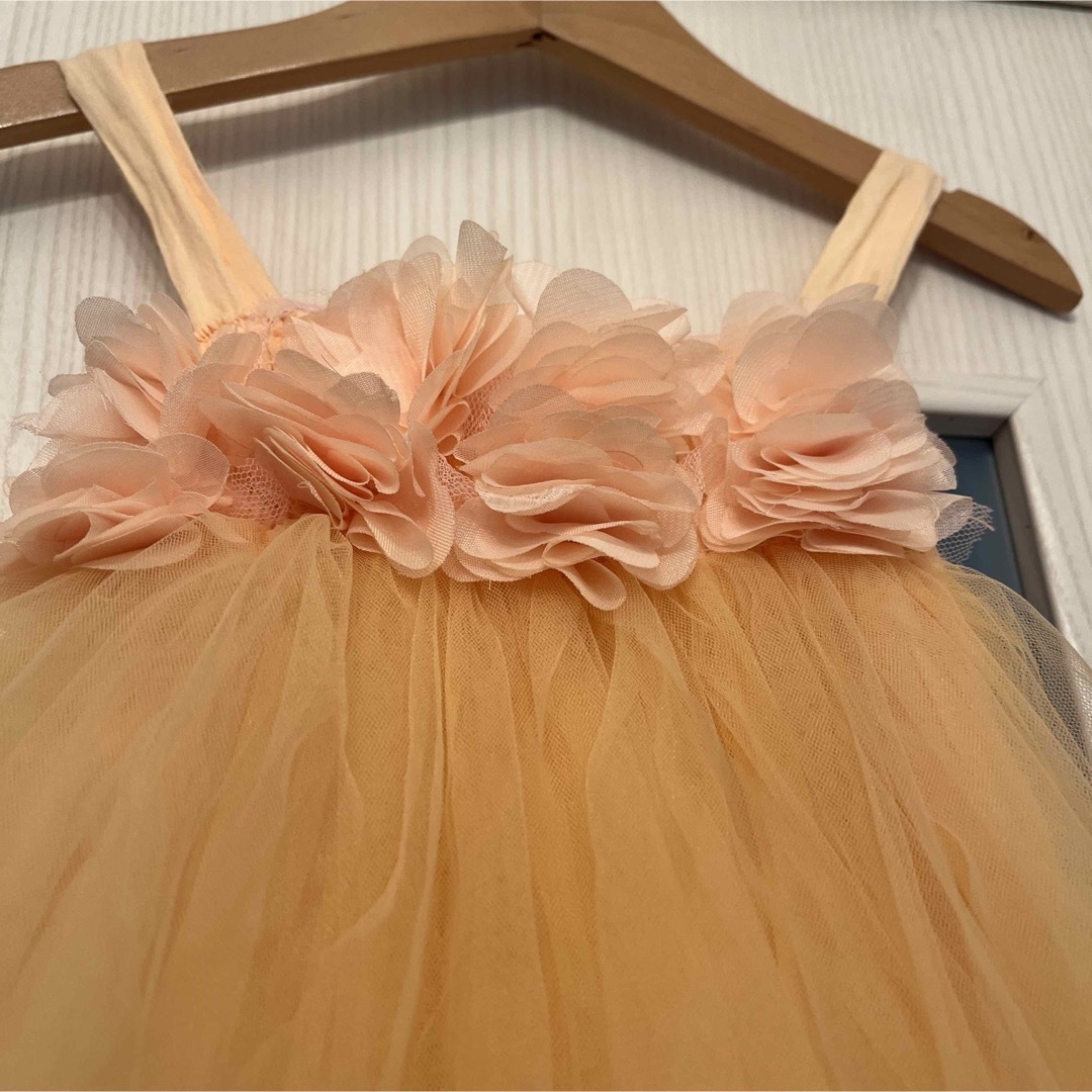 ♡ ハロウィン　90 ドレス　ワンピース　キッズ　チュール　スカート　♡ キッズ/ベビー/マタニティのキッズ服女の子用(90cm~)(ドレス/フォーマル)の商品写真