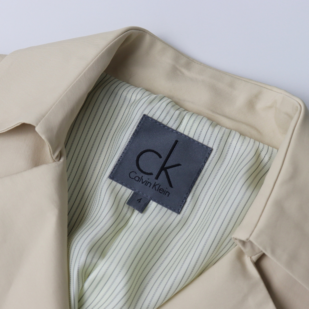 Calvin Klein(カルバンクライン)のカルバンクライン Calvin Klein コットンナイロン ショートトレンチコート 4/ベージュ スプリングコート【2400013532167】 レディースのジャケット/アウター(トレンチコート)の商品写真