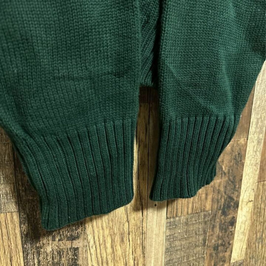 ラルフローレン ロゴ ニット セーター グリーン XXL 緑 USA古着 冬服