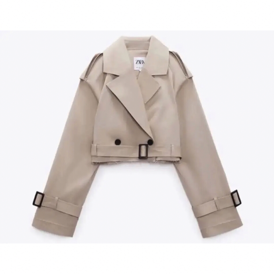 ZARA - ザラオーバーサイズ ショート トレンチコートsサイズ最終 ZARA - ザラオーバーサイズ ショート トレンチコートsサイズ最終