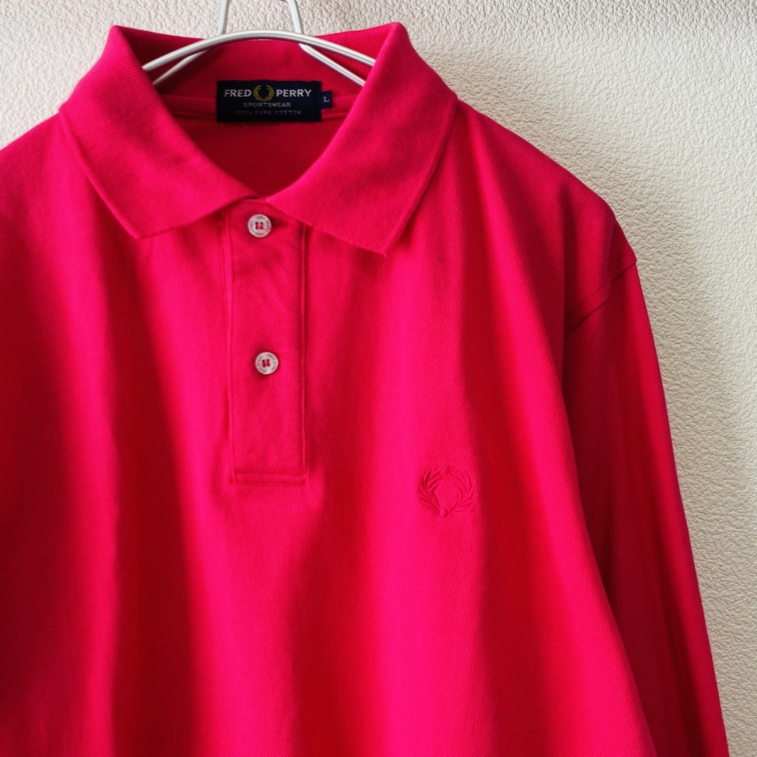 一点物　00年代　FRED PERRY 　月桂樹ロゴ　ロングスリーブポロシャツ