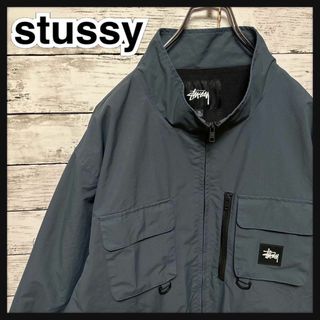 ステューシー(STUSSY)の660【希少XLサイズ】ステューシー☆刺繍ワンポイントロゴナイロンジャケット美品(ナイロンジャケット)