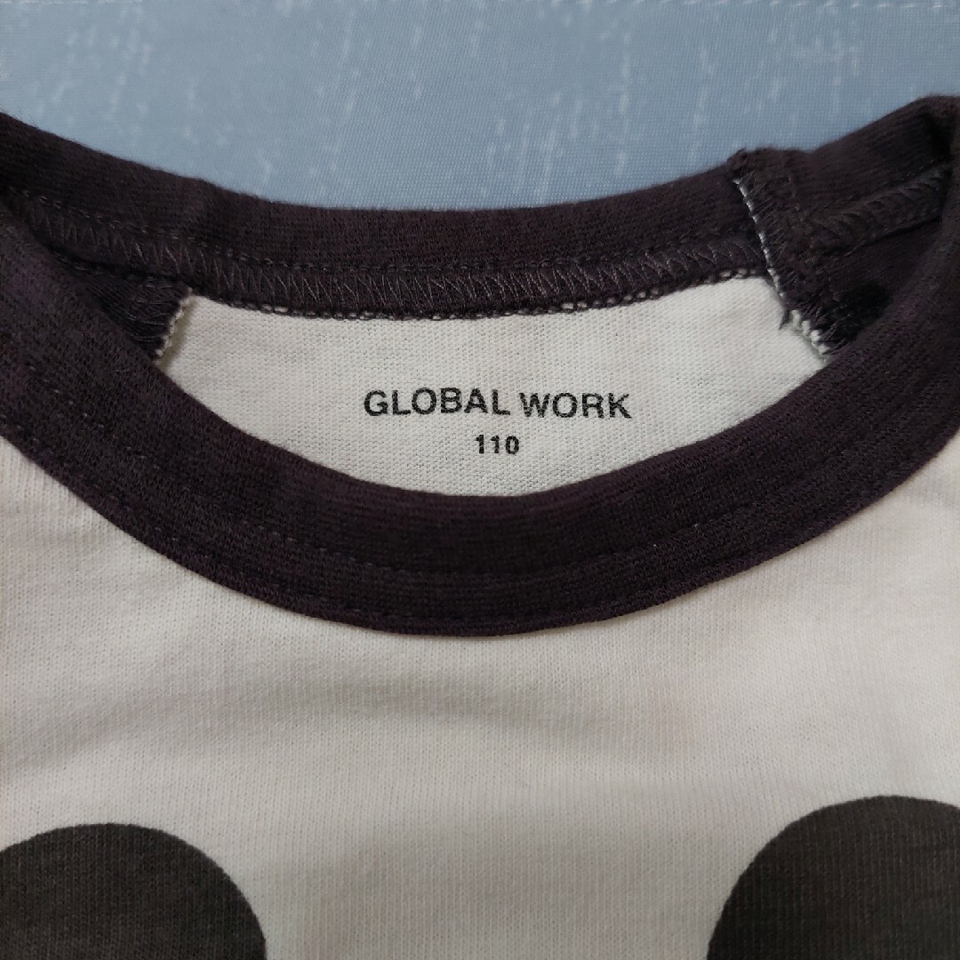 GLOBAL WORK(グローバルワーク)の【未使用】GLOBAL WORK ミッキーマウス 7部丈Tシャツ 110 キッズ/ベビー/マタニティのキッズ服男の子用(90cm~)(Tシャツ/カットソー)の商品写真