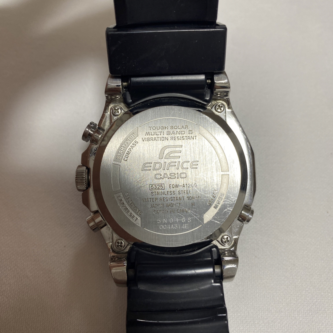 EDIFICE(エディフィス)の【中古】CASIO EDIFICE  電波ソーラー腕時計EQW-A1200 メンズの時計(ラバーベルト)の商品写真