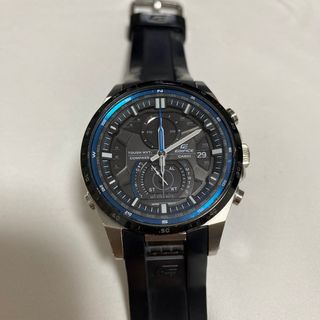 エディフィス(EDIFICE)の【中古】CASIO EDIFICE  電波ソーラー腕時計EQW-A1200(ラバーベルト)