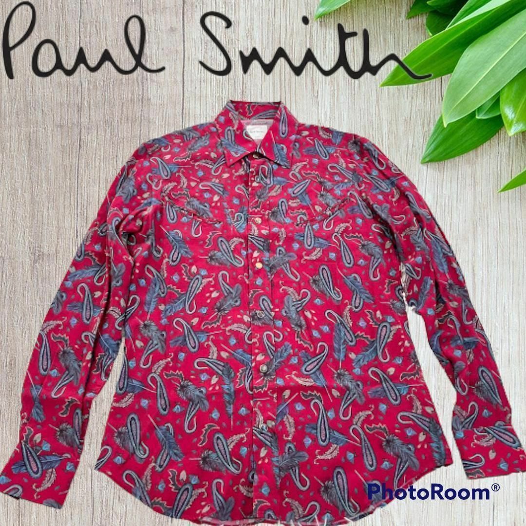 Paul Smith - ☆美品☆ポールスミス 長袖シャツ コットン レッド 総柄 ...