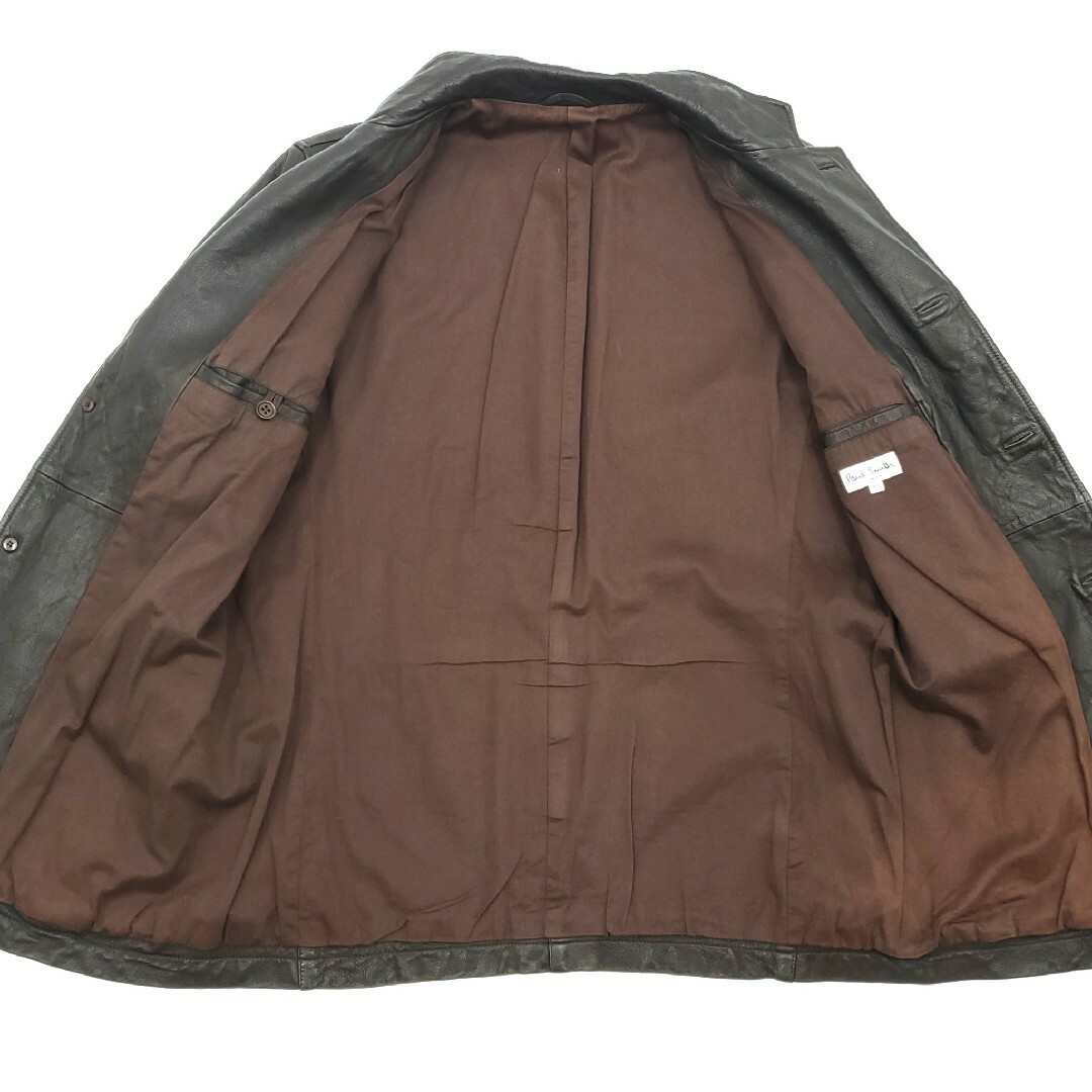希少2way立ち襟◆Paul Smith◆極上レザーテーラードジャケット 727