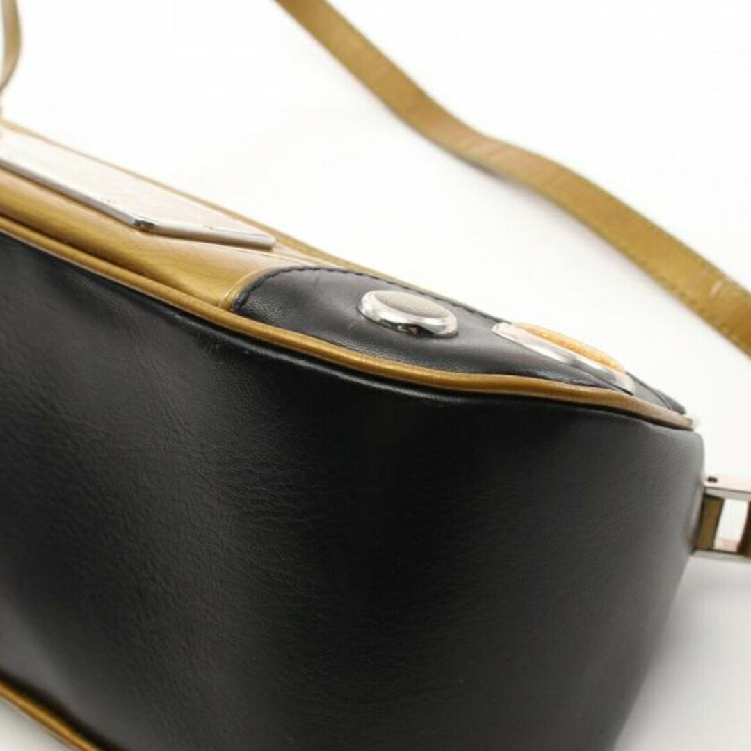 Christian Dior(クリスチャンディオール)のモンテーニュトレーラー ワンショルダーバッグ レザー エナメルレザー ブラック ゴールド レディースのバッグ(ショルダーバッグ)の商品写真