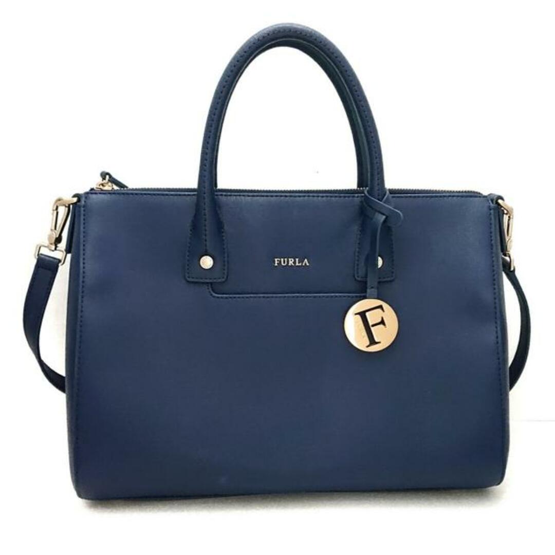 FURLA フルラ ハンドバッグ　ネイビー