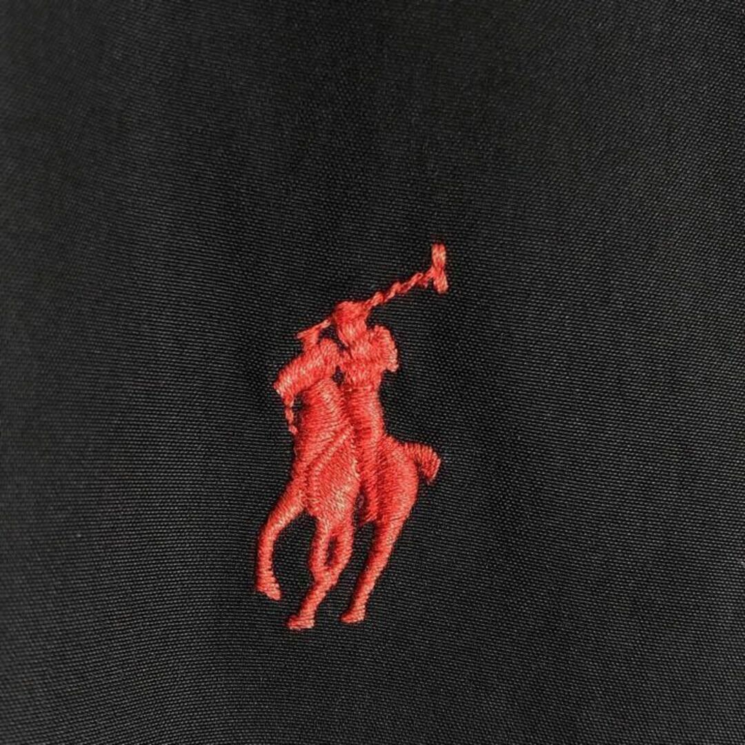 ラルフローレン 刺繍ポニーロゴ ブルゾン ナイロンジャケット ユニセックス 黒