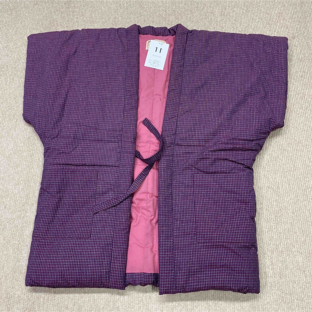 新品 日本製 久留米袢纏 袢天 綿入り 手作り 文人調 和装 防寒着 はんてんルームウェア