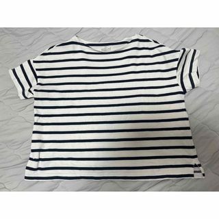 ムジルシリョウヒン(MUJI (無印良品))の無印良品　ボーダー半袖　M-L(Tシャツ(半袖/袖なし))