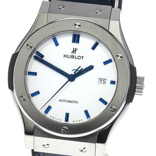 ウブロ(HUBLOT)のウブロ HUBLOT クラシックフュージョン ホワイトシャイニーブルー 日本限定 自動巻き メンズ 美品 _773926(腕時計(アナログ))