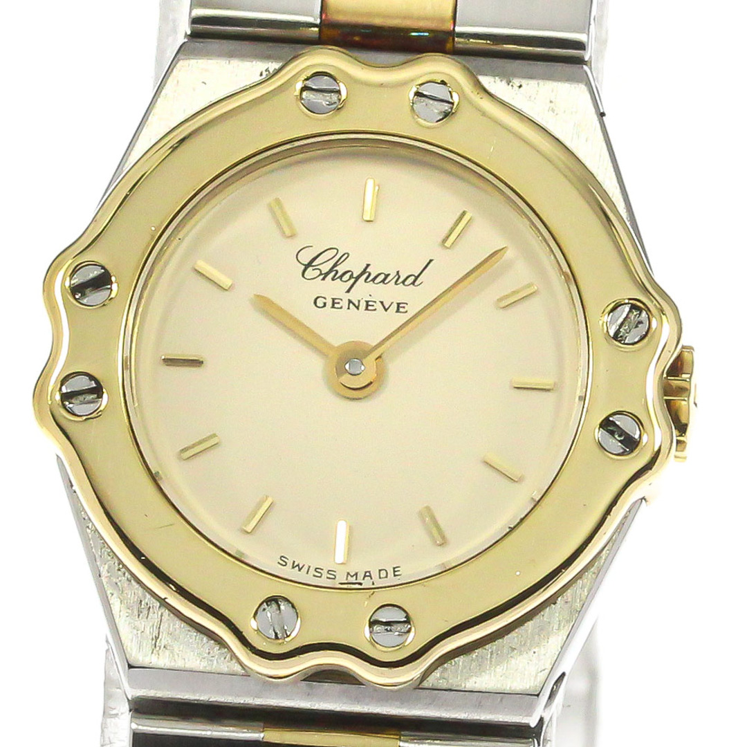 ショパール Chopard 25/8067 サンモリッツ YGコンビ クォーツ レディース 内箱・保証書付き_770179