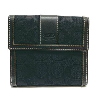 コーチ(COACH)のコーチ Wホック財布美品  シグネチャー柄(財布)