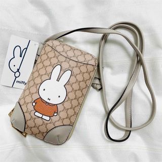 ミッフィー(miffy)の【新品】ミッフィー   スマホショルダー  マカダム柄(キャラクターグッズ)