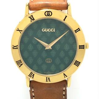 グッチ(Gucci)のグッチ 腕時計 - 3000M メンズ グリーン(その他)