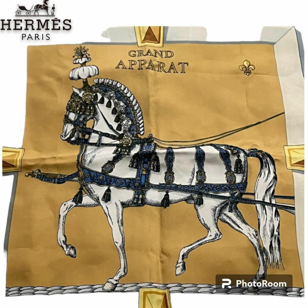 Hermes - エルメス HERMES カレ90 盛装の馬 シルク100% スカーフの通販 ...