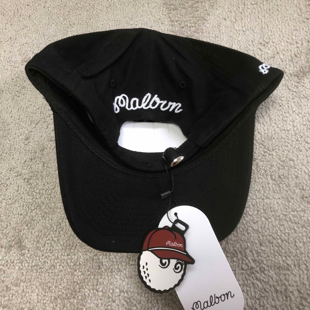 新品　帽子 Malbon x NewEraマルボンゴルフ　ニューエラ キャップ黒 スポーツ/アウトドアのゴルフ(ウエア)の商品写真