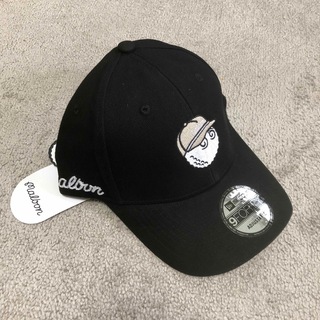 新品　帽子 Malbon x NewEraマルボンゴルフ　ニューエラ キャップ黒(ウエア)