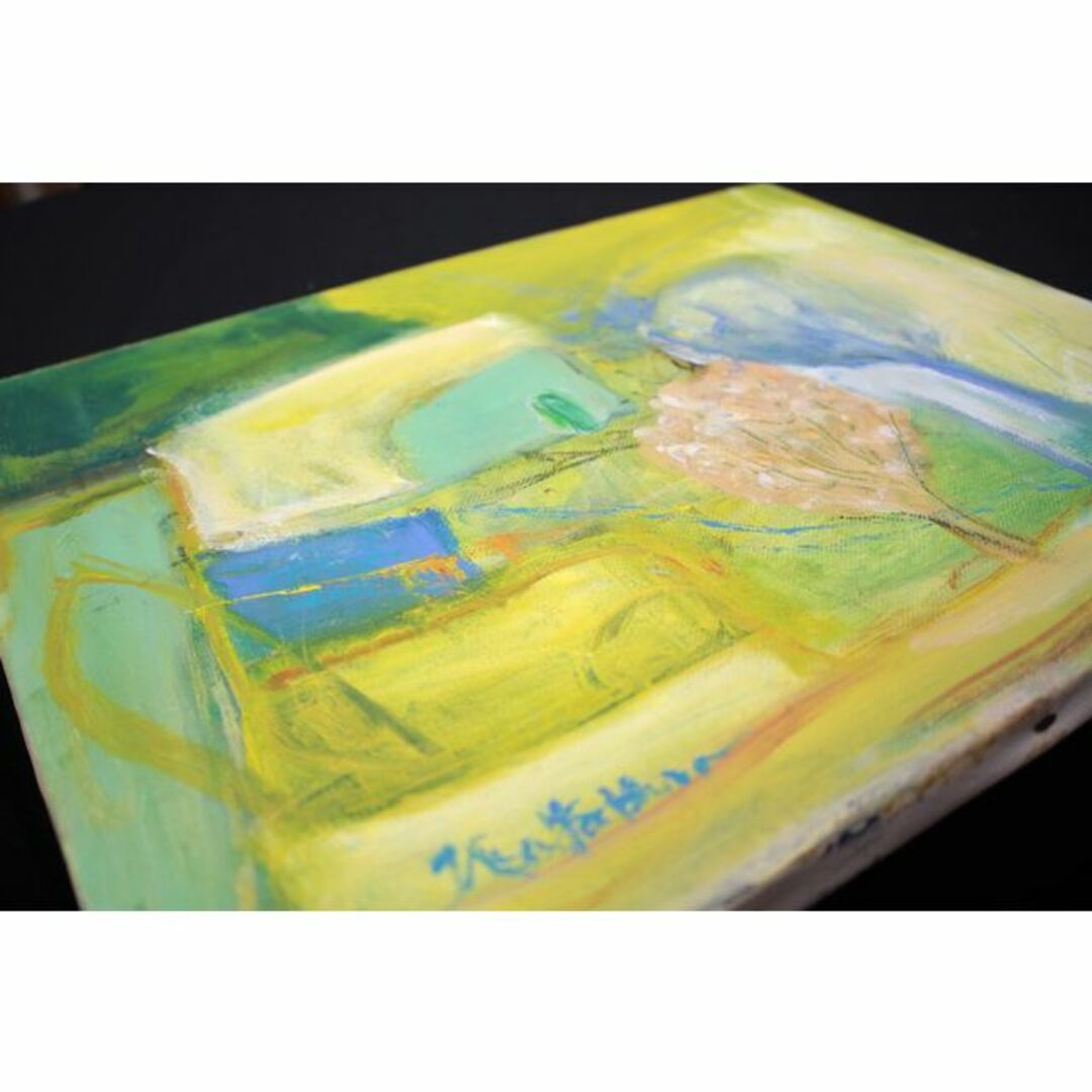 片原早苗『いつも通る道』油彩画【真作保証】 絵画 2