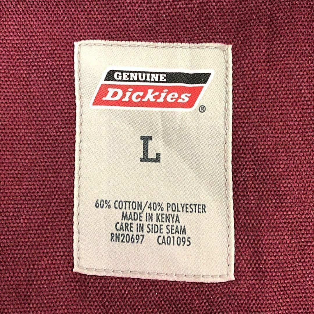 Dickies(ディッキーズ)のディッキーズ アメカジ 長袖ワークシャツ ビックサイズ 刺繍ワンポイントロゴ 赤 メンズのトップス(シャツ)の商品写真