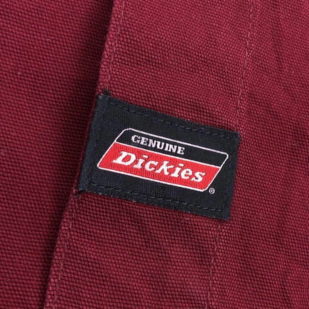 Dickies(ディッキーズ)のディッキーズ アメカジ 長袖ワークシャツ ビックサイズ 刺繍ワンポイントロゴ 赤 メンズのトップス(シャツ)の商品写真